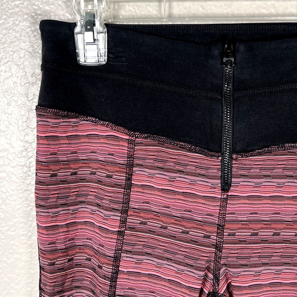 FP Movement Sz M Betty Legging Black Pink Zippers Yoga Dance Surf Run - Picture 3 of 10